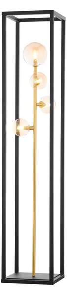 Jupiter 1911 - Stojacia lampa NEPTUN 4xG9/14W/230V zlatá/čierna/zadymená béžová
