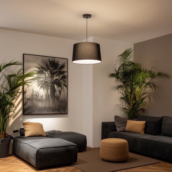 Brilagi - LED luster na lanku CERIA 1xE27/40W/230V, priemer 45 cm, čierny