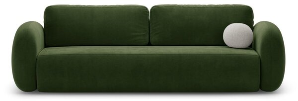 Zelená zamatová rozkladacia/s úložným priestorom pohovka 262 cm Tonale – Cosmopolitan Design