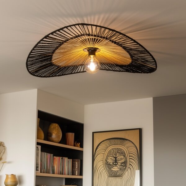 Univerzálne tienidlo KERIA, priemer 80 cm, hnedé/čierne