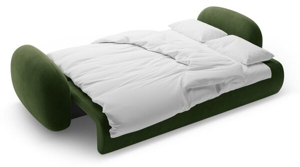Zelená zamatová rozkladacia/s úložným priestorom pohovka 262 cm Tonale – Cosmopolitan Design