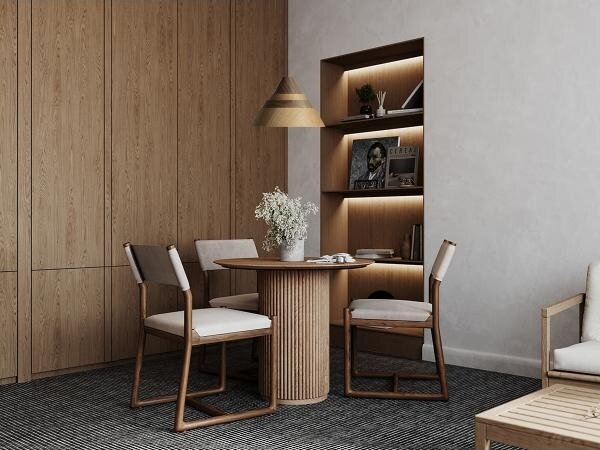 Drevený luster na lanku 1xE27/60W/230V pr. 33 cm masív/dub/orech/kaučukovník