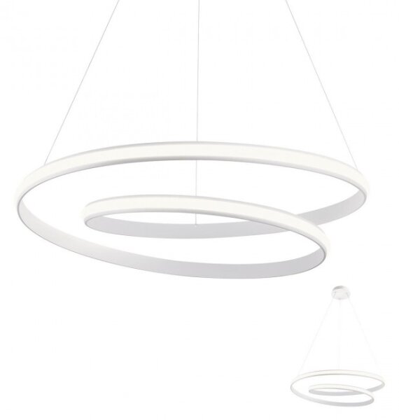Redo 01-1890 - LED stmievateľný luster na lanku TORSION LED/35W/230V, pr. 75 cm, biely