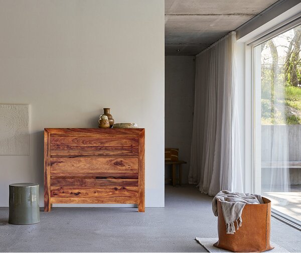 Komoda Gani 90x80x45 z indického masívu palisander