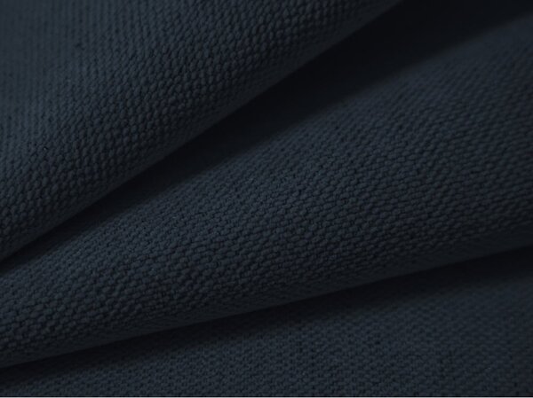 Tmavomodrá čalúnená dvojlôžková posteľ s úložným priestorom s roštom 180x200 cm Lupine – Micadoni
