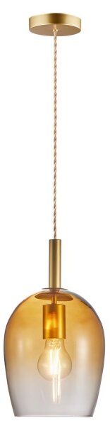 Nordlux - Luster na lane UMA 1xE27/40W/230V pr. 18 cm hnedá/dymová