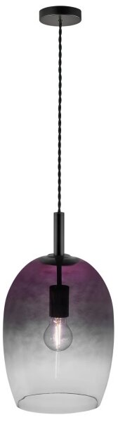 Nordlux - Závesný luster UMA 1xE27/40W/230V pr. 23 cm čierna/dymová
