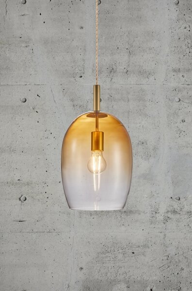 Nordlux - Závesný luster UMA na lanku 1xE27/40W/230V pr. 23 cm hnedá/dymiavá