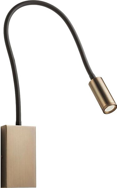 Redo 01-4475 - LED flexibilná lampička WALLIE LED/3W/230V USB CRI 90 bronzová