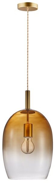 Nordlux - Závesný luster UMA na lanku 1xE27/40W/230V pr. 23 cm hnedá/dymiavá