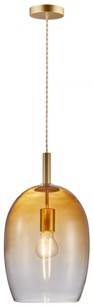 Nordlux - Závesný luster UMA na lanku 1xE27/40W/230V pr. 23 cm hnedá/dymiavá