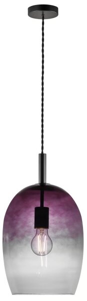 Nordlux - Závesný luster UMA 1xE27/40W/230V pr. 23 cm čierna/dymová