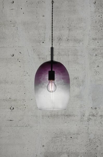 Nordlux - Závesný luster UMA 1xE27/40W/230V pr. 23 cm čierna/dymová