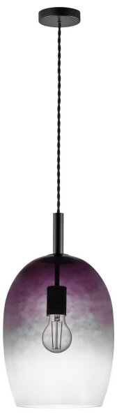 Nordlux - Závesný luster UMA 1xE27/40W/230V pr. 23 cm čierna/dymová