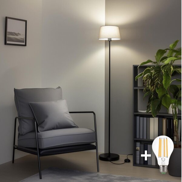 Brilagi - LED stojacia lampa CERIA 1xE27/40W/230V pr. 25 cm sivá/čierna