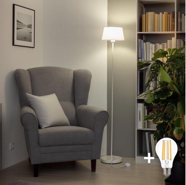 Brilagi - LED stojacia lampa CERIA 1xE27/40W/230V priem. 25 cm biela