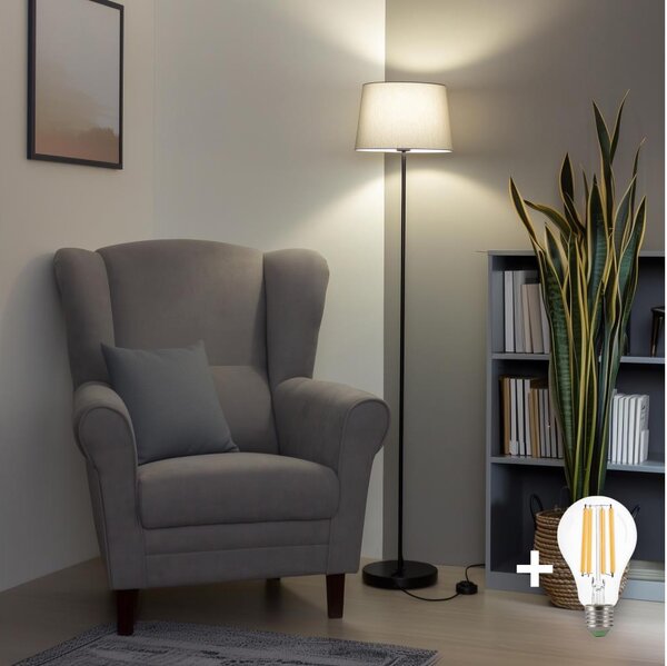 Brilagi - LED stojacia lampa CERIA 1xE27/40W/230V priemer 30 cm šedá/čierna