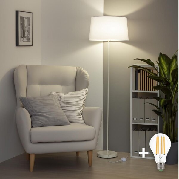 Brilagi - LED Stojacia lampa CERIA 1xE27/40W/230V pr. 45 cm biela