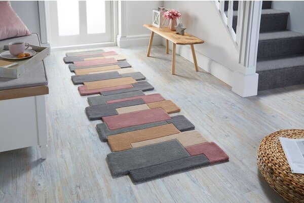 Vlnený koberec Flair Rugs Collage Earthy, 60 x 230 cm