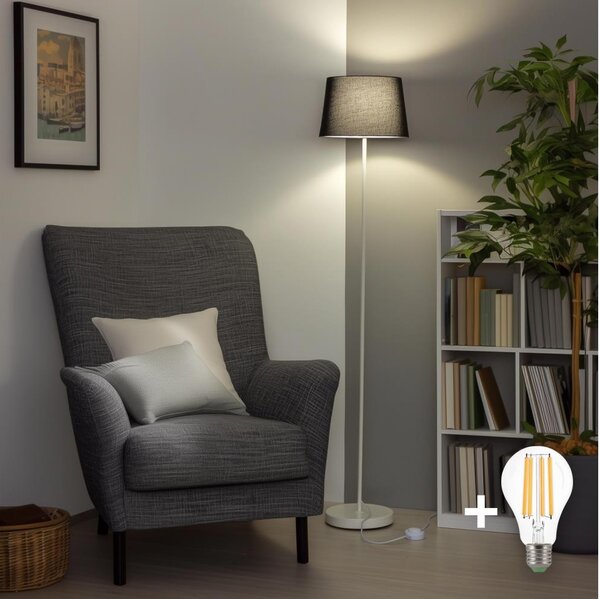 Brilagi - LED stojacia lampa CERIA 1xE27/40W/230V priemer 30 cm čierna/biela