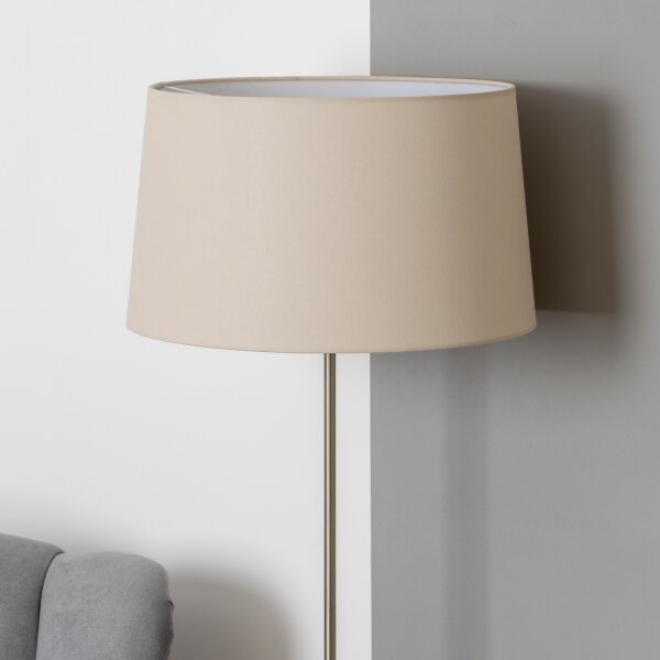 Brilagi - LED stojacia lampa CERIA 1xE27/40W/230V priemer 45 cm béžová/matný chróm