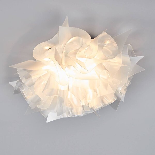 Slamp Veli PRISMA dizajnové stropné svietidlo, Ø 53 cm, Jasné / priehľadné, Obývacia izba / jedáleň, Plast, Dizajn, Závesné svetlo