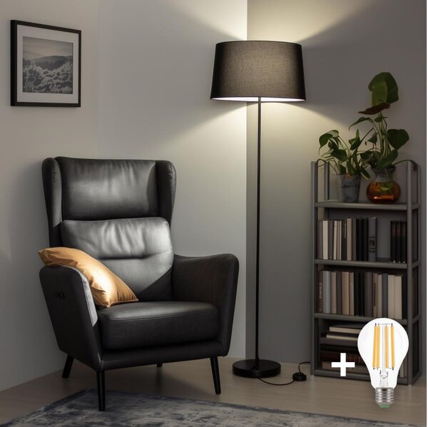 Brilagi - LED stojacia lampa CERIA 1xE27/40W/230V pr. 45 cm čierna