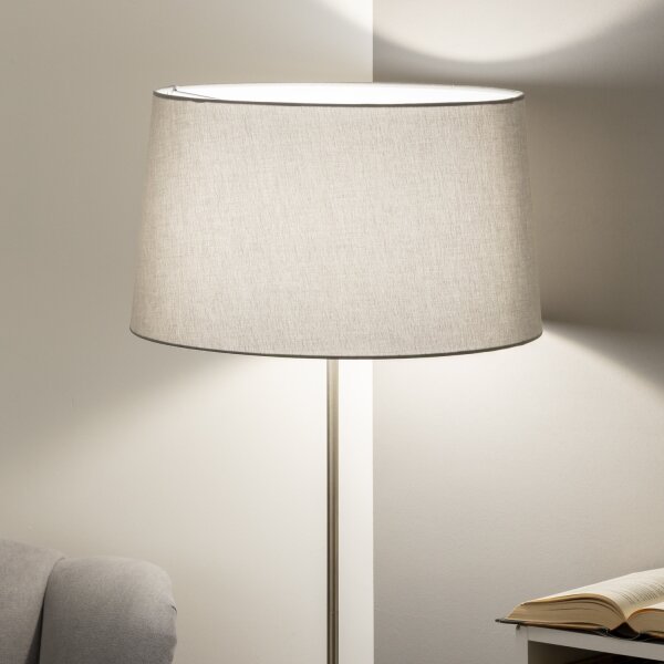Brilagi - LED stojacia lampa CERIA 1xE27/40W/230V priemer 45 cm šedá/matný chróm