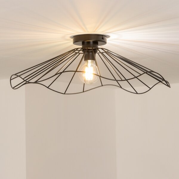 Brilagi - LED prisadený luster CERIA WIRE 1xE27/40W/230V pr. 60 cm čierny