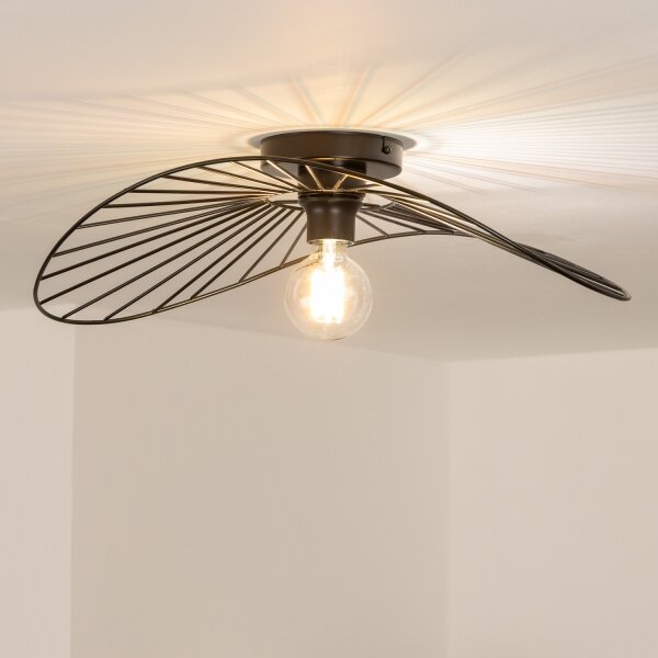 Brilagi - LED prisadený luster CERIA WIRE 1xE27/40W/230V 40x56 cm čierna