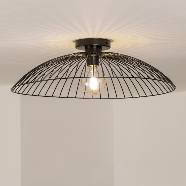 Brilagi - LED prisadený luster CERIA WIRE 1xE27/40W/230V pr. 60 cm čierna