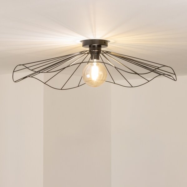 Brilagi - LED prisadený luster CERIA WIRE 1xE27/40W/230V priemer 80 cm čierna