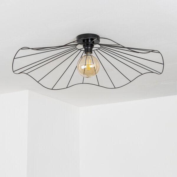 Brilagi - LED prisadený luster CERIA WIRE 1xE27/40W/230V priemer 80 cm čierna