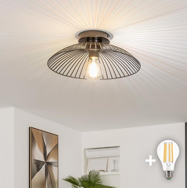 Brilagi - LED prisadený luster CERIA WIRE 1xE27/40W/230V pr. 26 cm čierny