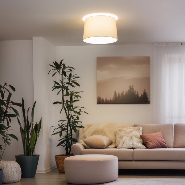 Brilagi - LED prisadený luster CERIA 1xE27/40W/230V pr. 45 cm béžová