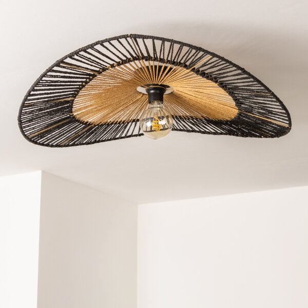 Brilagi - LED Prisadený luster CERIA BOHO 1xE27/40W/230V pr. 50 cm čierna/hnedá