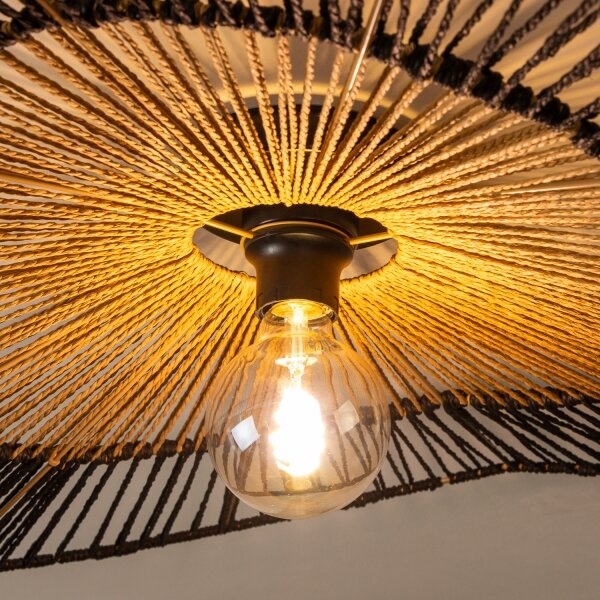 Brilagi - LED Prisadený luster CERIA BOHO 1xE27/40W/230V pr. 50 cm čierna/hnedá