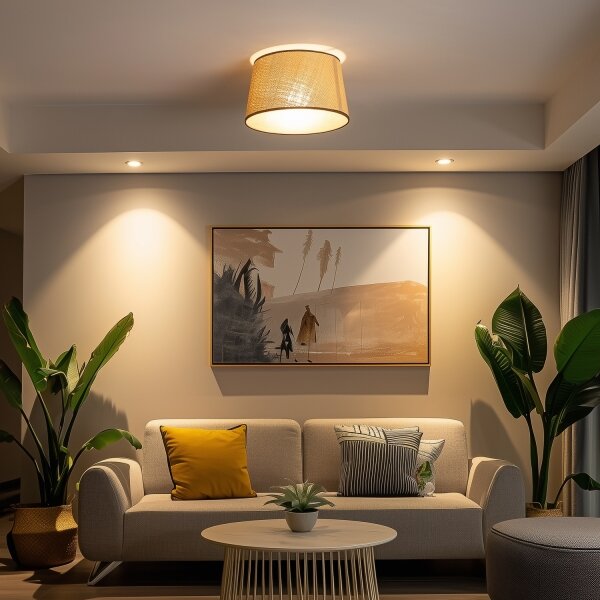 Brilagi - LED prisadený luster CERIA 1xE27/40W/230V pr. 35 cm béžová