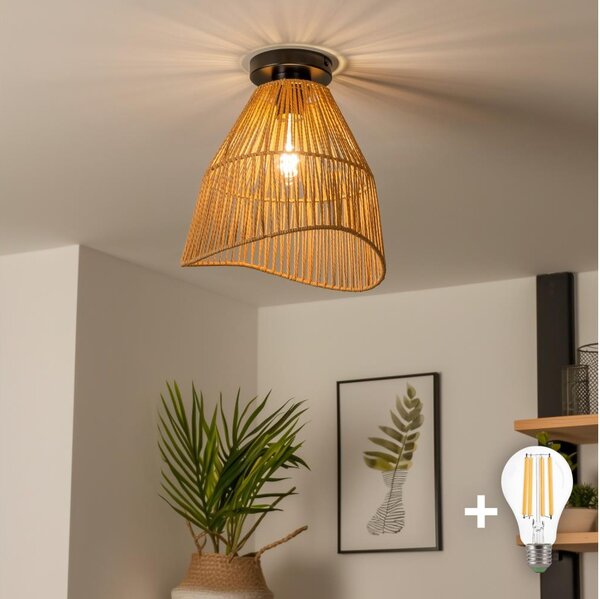 Brilagi - LED Prisadený luster CERIA BOHO 1xE27/40W/230V pr. 30 cm hnedá