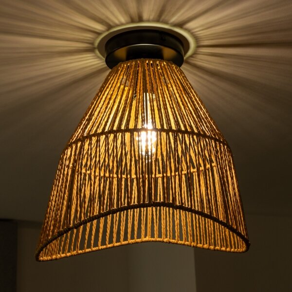Brilagi - LED Prisadený luster CERIA BOHO 1xE27/40W/230V pr. 30 cm hnedá