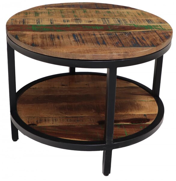 Okrúhly konferenčný stolík Retro 60x45x60 recyklované mango
