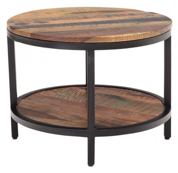 Okrúhly konferenčný stolík Retro 60x45x60 recyklované mango