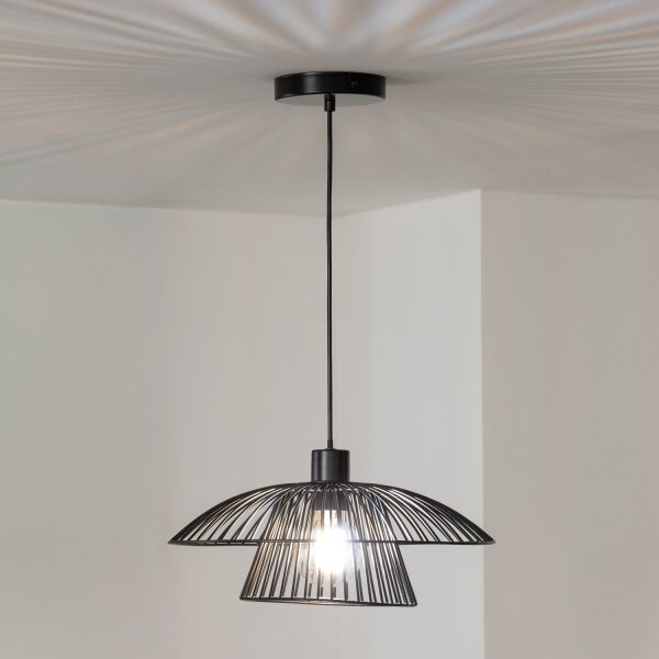 Brilagi - LED luster na lanku CERIA WIRE 1xE27/40W/230V pr. 38 cm čierna
