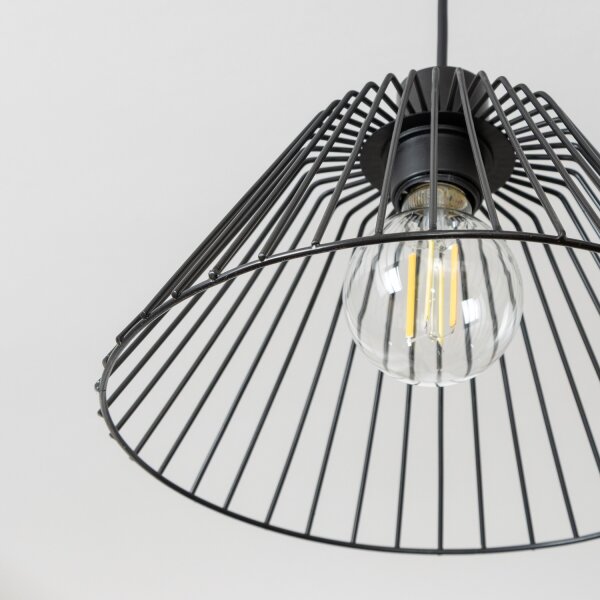Brilagi - LED luster na lanku CERIA WIRE 1xE27/40W/230V priemer 30 cm čierna