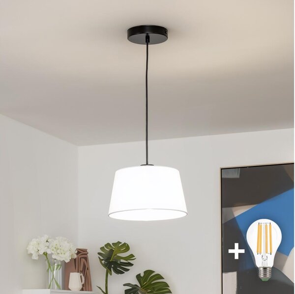 Brilagi - LED závesný luster na lanku CERIA 1xE27/40W/230V, priemer 25 cm, biela