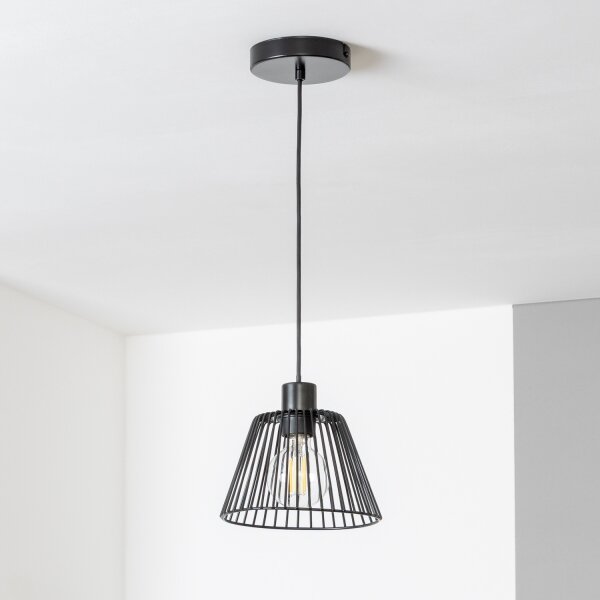 Brilagi - LED luster na lanku CERIA WIRE 1xE27/40W/230V priemer 21 cm čierny