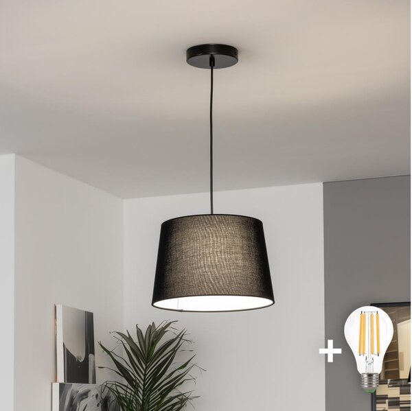 Brilagi - LED luster na lanku CERIA 1xE27/40W/230V pr. 30 cm čierna
