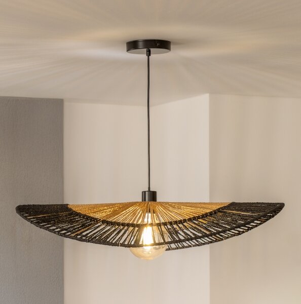Brilagi - LED luster na lanku CERIA BOHO 1xE27/40W/230V pr. 50 cm čierna/hnedá