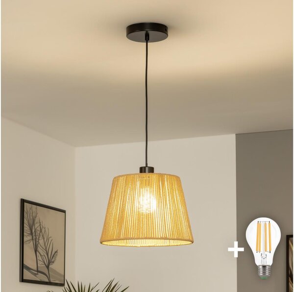 Brilagi - LED luster na lankách CERIA BOHO 1xE27/40W/230V pr. 28 cm hnedá