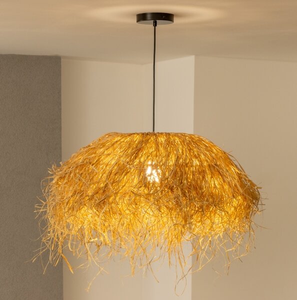 Brilagi - LED luster na lanku CERIA BOHO 1xE27/40W/230V priemer 60 cm rafia